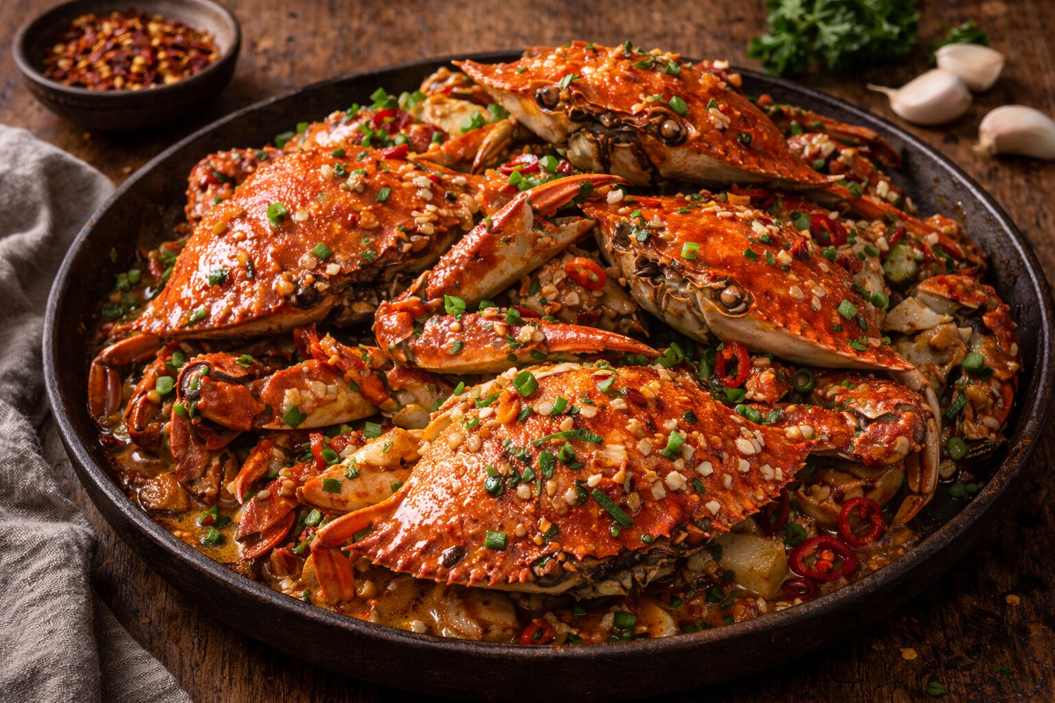 Spicy Garlic Crab